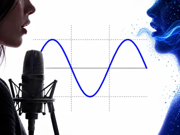 Blue sine wave plotted on a white grid