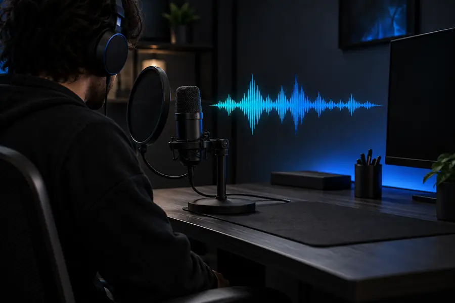 Unprocessed desktop voice recording workspace
