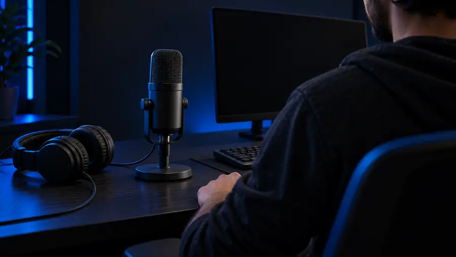 Unprocessed microphone setup on a PC
