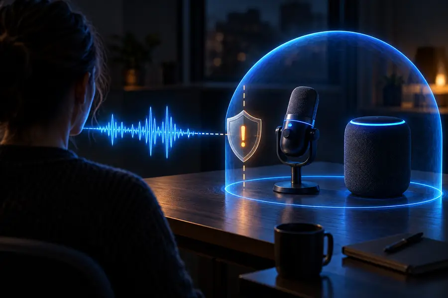 Voice changer safety concern shown as a warning