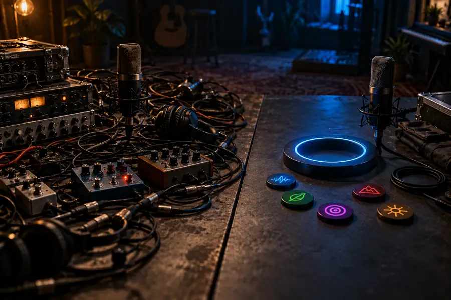 Audio comparison workspace before switching tools
