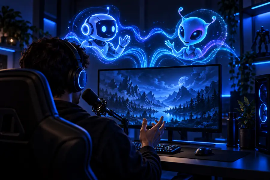 Illustration representing a changed voice for a Discord character