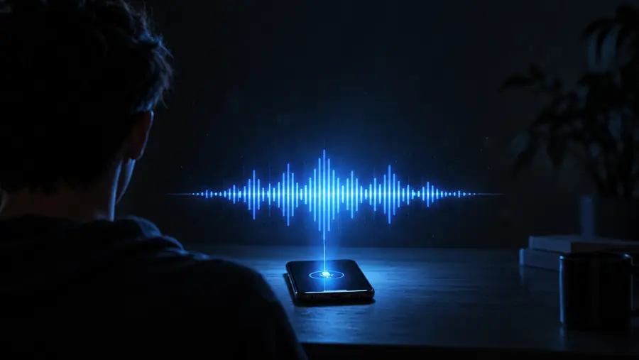 Illustrative clean audio wave representing an original recording