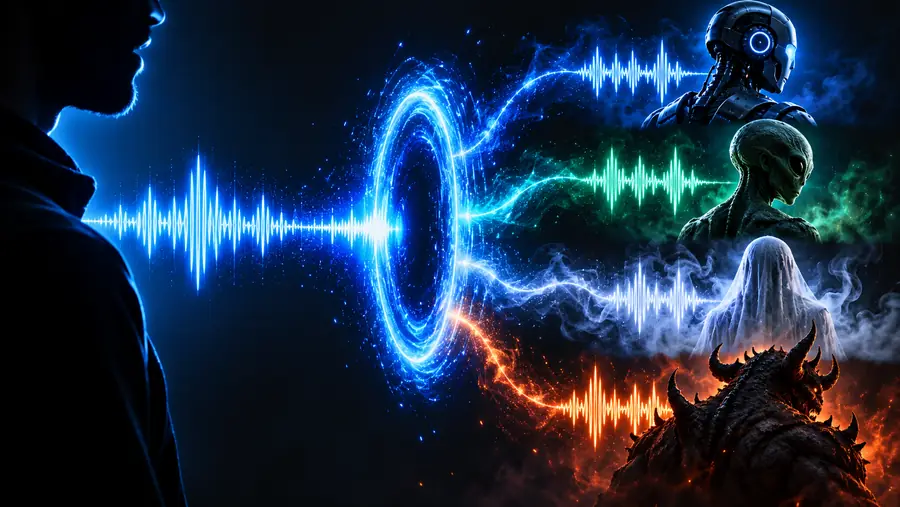 Converted voice recording with a different vocal character